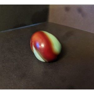 Error Marble Vintage Akro Agate Marbles - Nostalgic Ox Blood Ketchup and Mustard